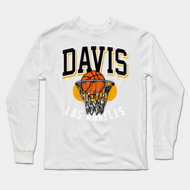 Davis Los Angeles Basketball Long Sleeve T-Shirt by funandgames